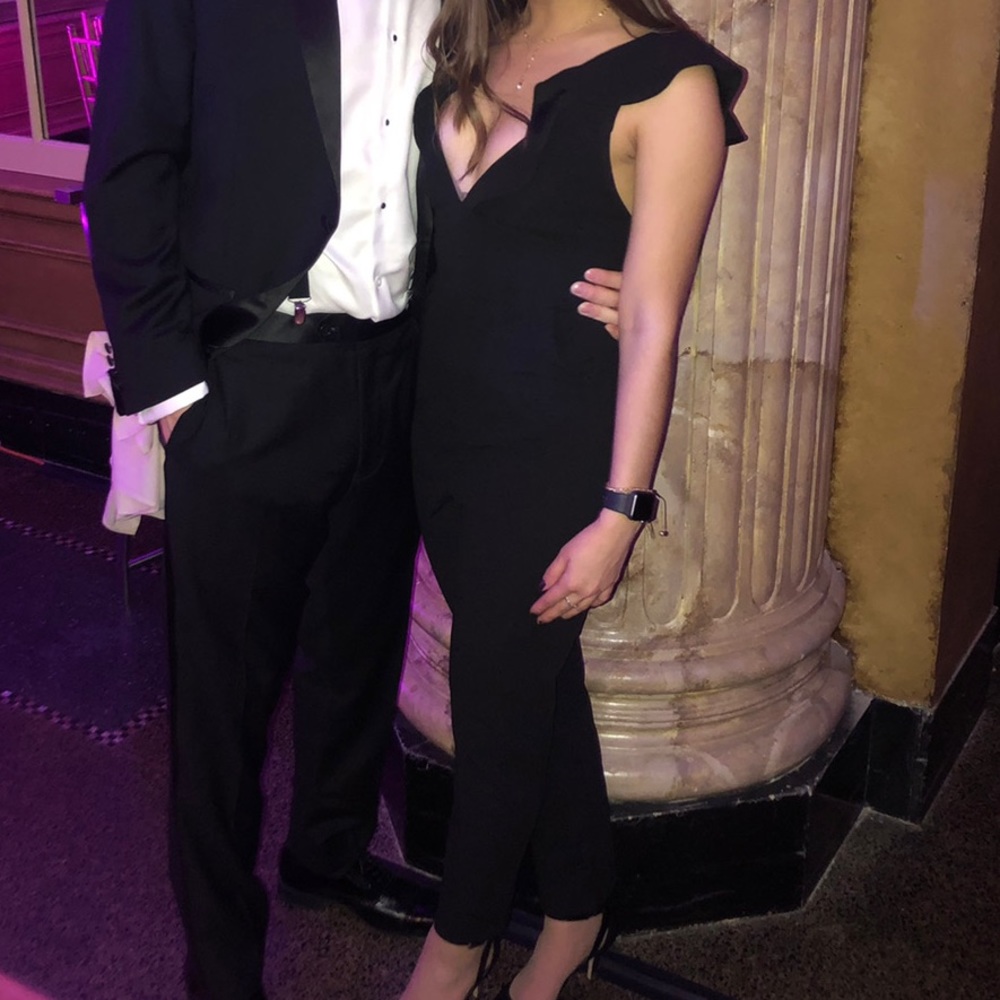 Lulu’s Black Ruffle Sleeve Jumpsuit